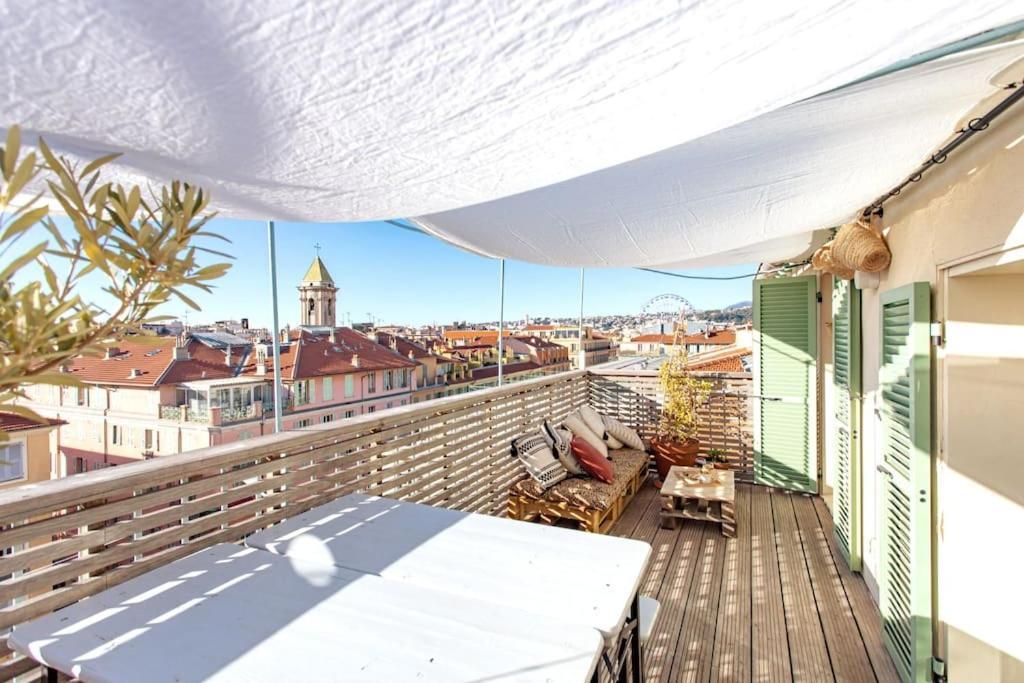 #9 Opera'S Duplex Panoramic Sea View Terrace & Ac 1Min To Beach نيس المظهر الخارجي الصورة